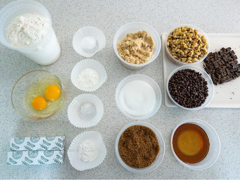 Chocolate Chunk Ingredients Layout