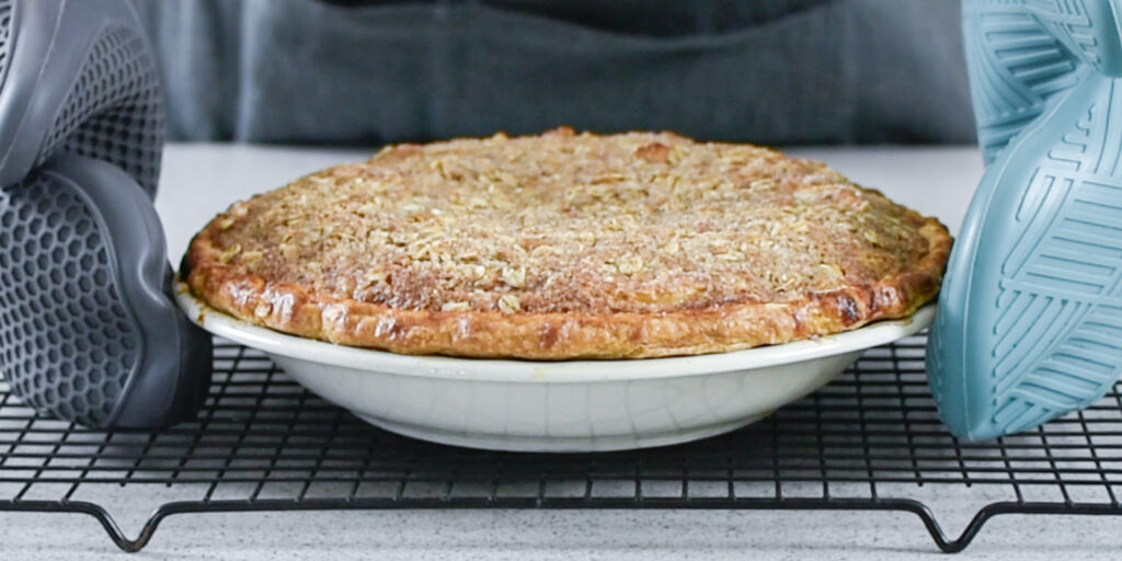 Apple Pie on a tray.