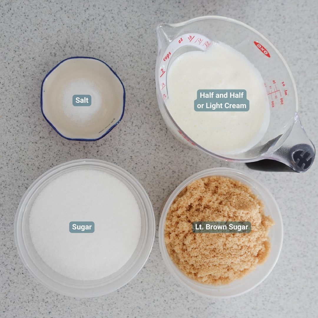Recipe for Penuche Fudge Ingredients